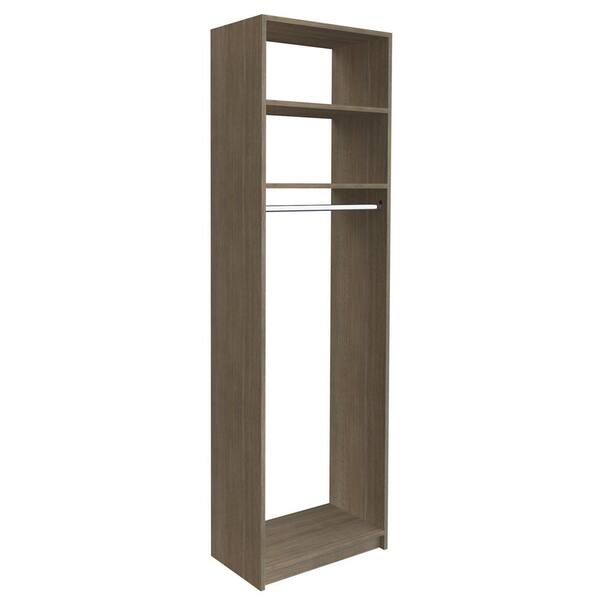 SimplyNeu 14 in. D x 25.375 in. W x 84 in. H Coastal Haven Medium Hanging Tower Wood Closet System Kit