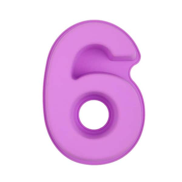 Large 1-Cup Silicone Number Cake Pan 3D Novelty Baking Mold for Birthday Anniversary and Special Occasions