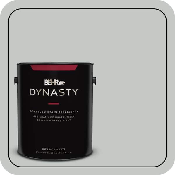 BEHR DYNASTY 1 gal. #BNC-07 Frosted Silver Matte Interior Stain-Blocking Paint & Primer