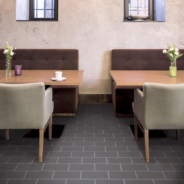 Piscina Brick Dark Grey Matte with BioTech 4-3/4 in. x 9-5/8 in. Porcelain Floor and Wall Tile (11.22 sq. ft./Case)