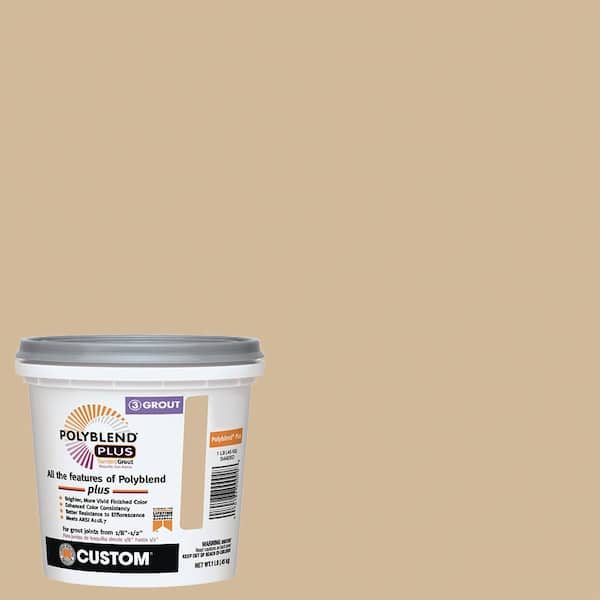 Custom Building Products Polyblend Plus #122 Linen 1 lb. Sanded Grout