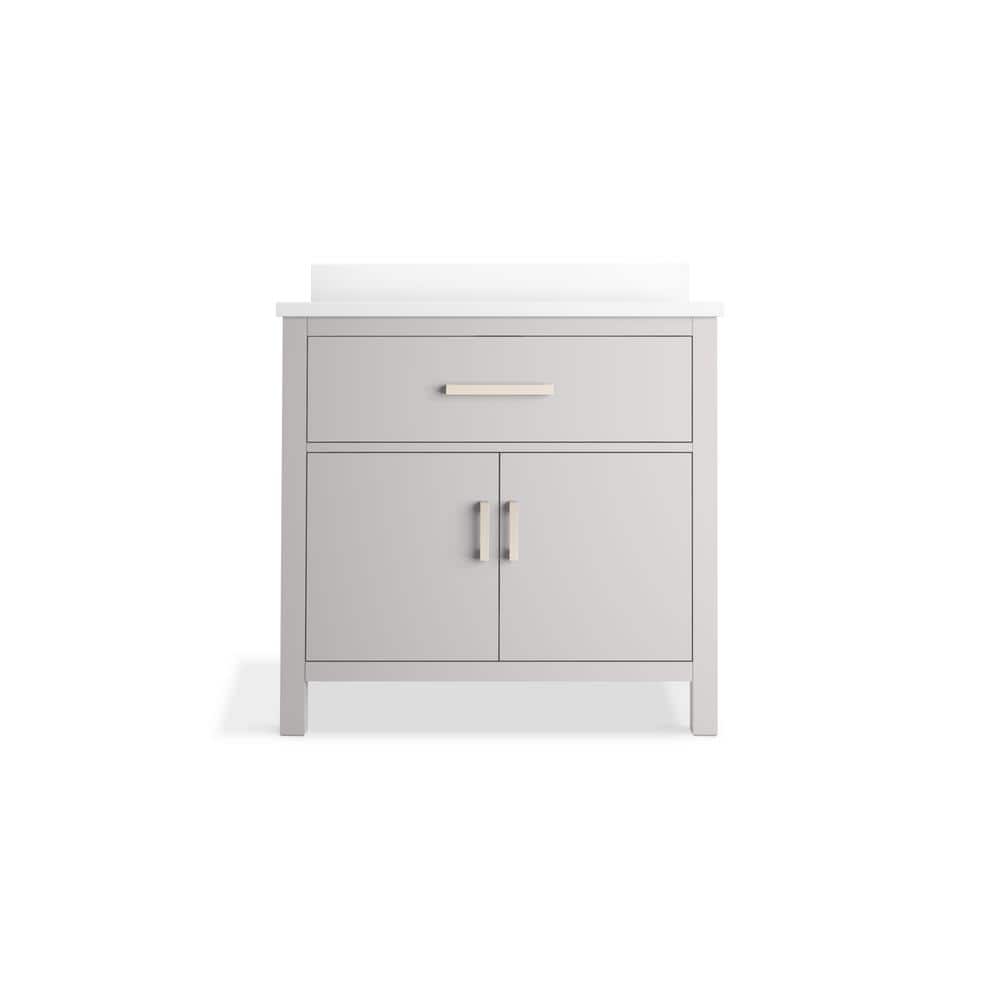 Kresla 36" Atmos Grey Freestanding Bathroom Vanity with Quartz Top