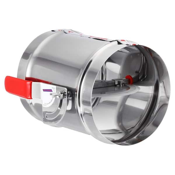HVAC Duct Manual Volume Backdraft Damper, 6 in. Airflow Ducting Branch Vent Damper Air Control Valve, Adjustment Handle