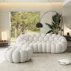 Magic Home Set of 2 Bubble Floor Sofa, 79 in. Memory Foam Mesh