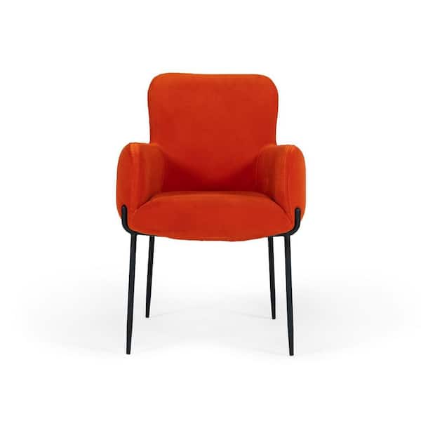 Frisco Orange Velvet dining Chair