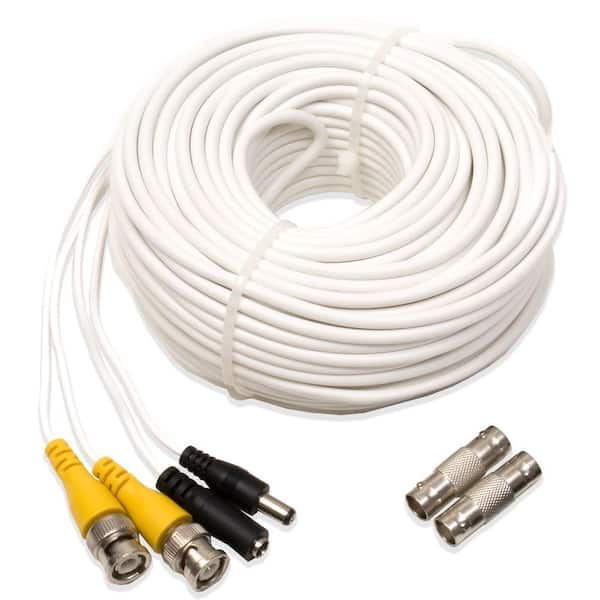 Q-SEE 100 ft. Video and Power BNC Male Cable with 2 Female Connector