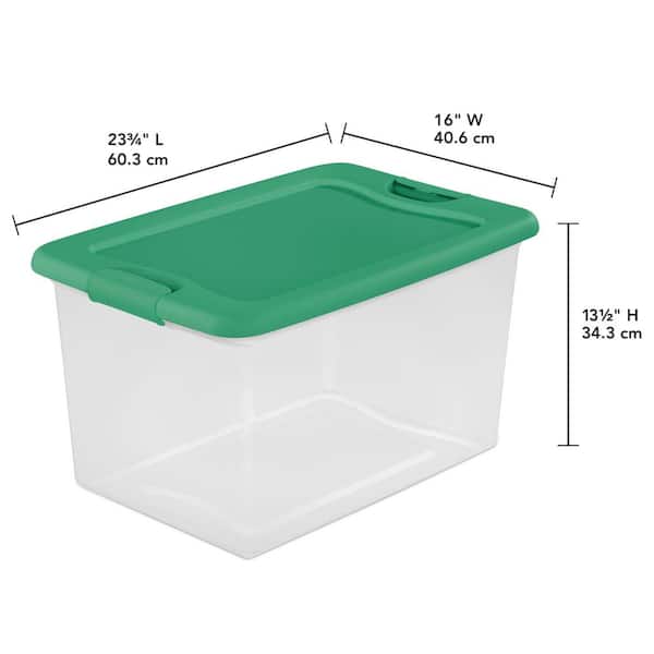 Sterilite 64 qt. /61 L Latching Box 1497C506 - The Home Depot