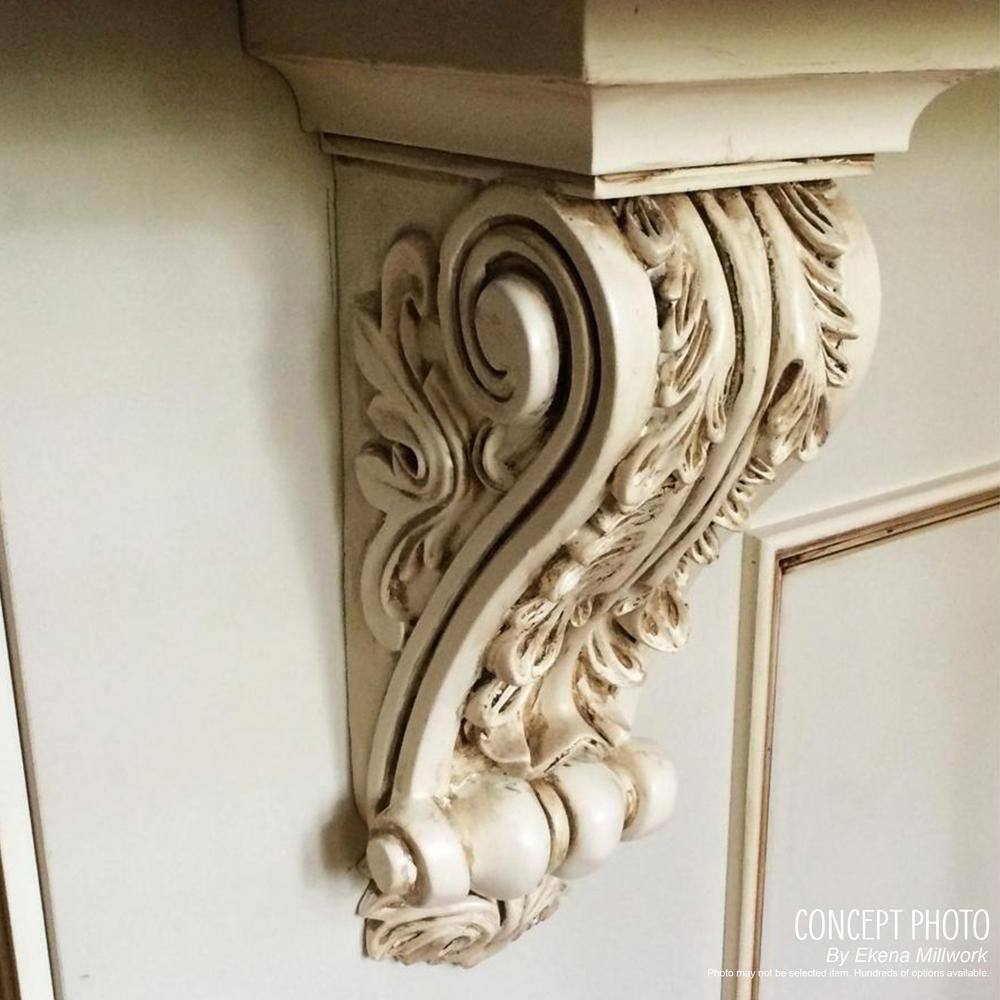 10-Inch White Polyurethane Decorative Corbel Bracket