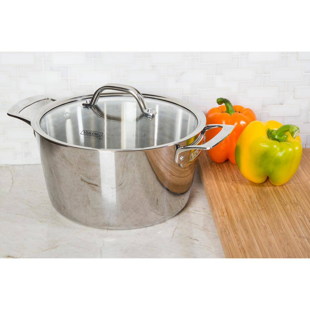 5.2 Qt Stainless Steel Dutch Oven with Glass Lid