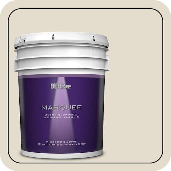 BEHR MARQUEE 5 gal. #MQ3-40 Varnished Ivory One-Coat Hide Eggshell Enamel Interior Paint & Primer