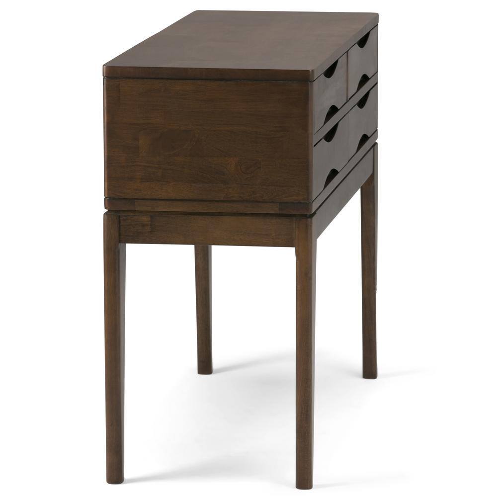 Harper 40" Walnut Brown Solid Wood Hallway Console Table with Storage