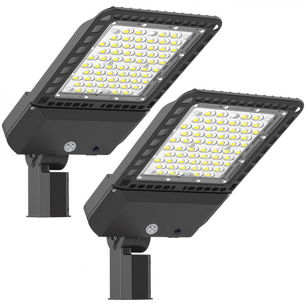 1000W Equivalent Integrated LED Bronze Slip-Fit Parking Lot Area Light 5000K 28000 Lumens Dusk to Dawn FloodLight 2-PACK price history on PriceWatchPro