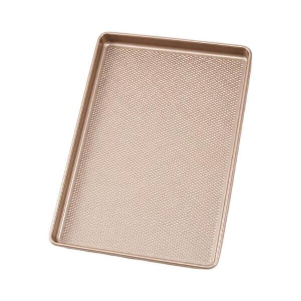15.2 x 9.5 in. Jelly Roll Pan with Diamond Texture Surface, 57% Thicker Carbon Steel Nonstick Baking Sheet