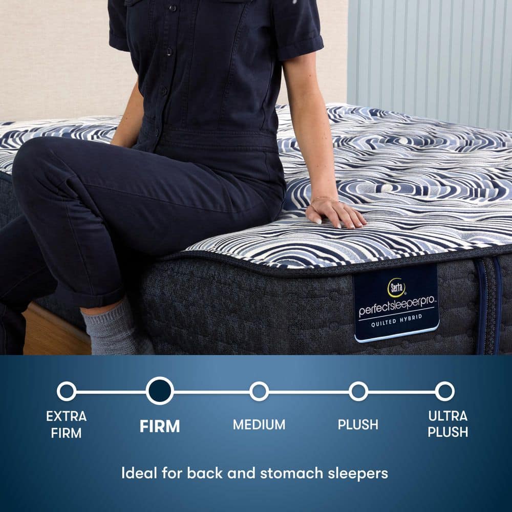 California King Blue and White Latex Hybrid Mattress