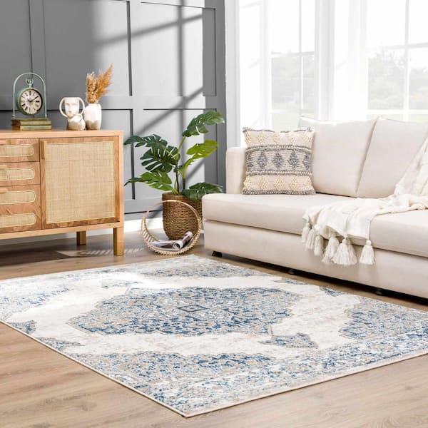 Amir Cream Beige 9 ft. x 12 ft. Area Rug
