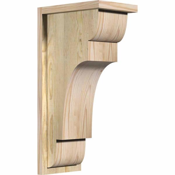 Ekena Millwork 8 in. x 12 in. x 24 in. New Brighton Rough Sawn Douglas Fir Corbel with Backplate