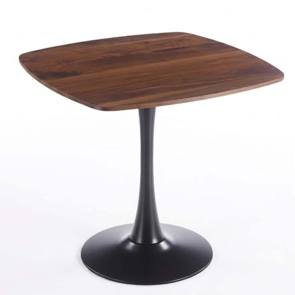 Black MDF Tabletop 31.5 in. W Pedestal Dining Table Seats 2 price history on PriceWatchPro