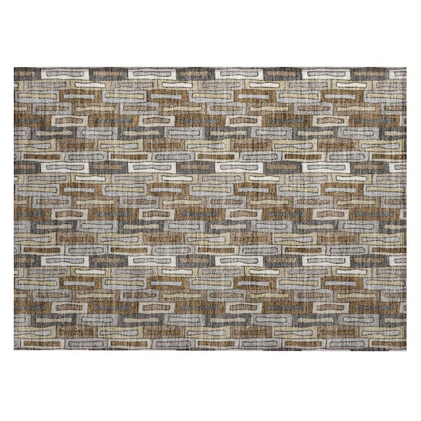 Chantille Machine Washable Indoor/Outdoor Abstract ACN3054 Chocolate 2 ft. x 3 ft. Accent Rug