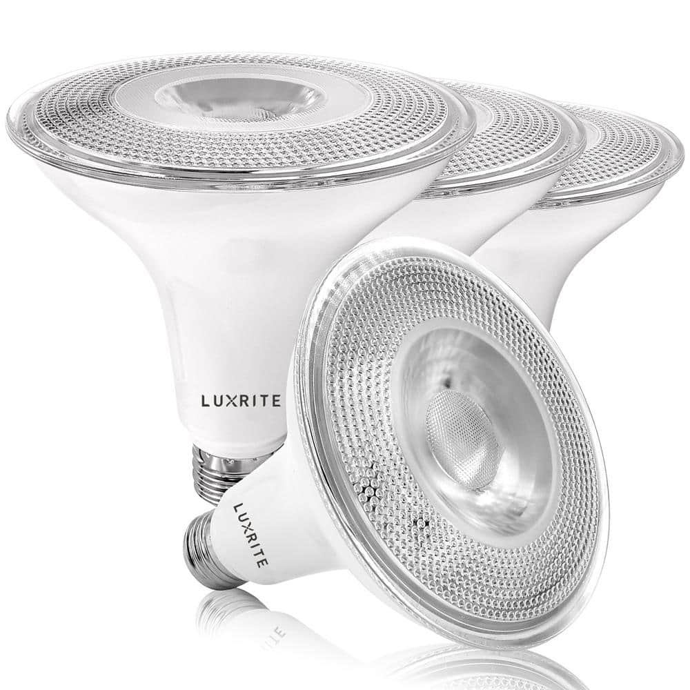 LUXRITE 120-Watt Equivalent PAR38 Dimmable LED Light Bulbs 4000K Cool White Wet Rated (4-Pack) -  LR31618-4PK