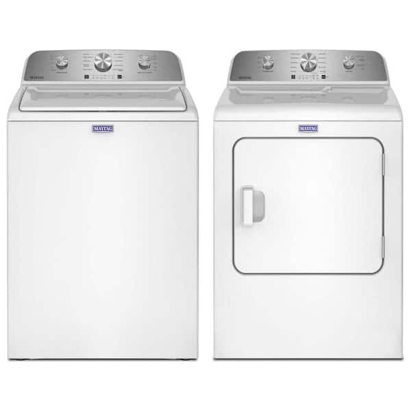 4.2 cu. ft. White Top Load Washer with Deep Fill and 7.0 cu. ft. Dryer with Wrinkle Prevent Set