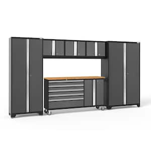 Bold Series 6-Piece 24-Gauge Steel Garage Storage System in Charcoal Gray (144 in. W x 77 in. H x 18 in. D)