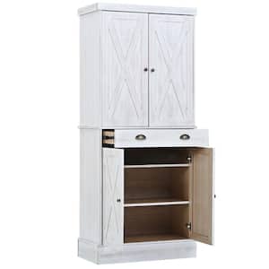 30.3 in. W x 15.7 in. D x 69.3 in. H Beige Linen Cabinet Sideboard Storage Cabinet for Living room, Bathroom