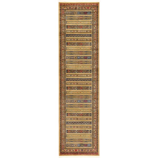 Unique Loom Fars Pasadena Tan 2' 7 x 10' 0 Runner Rug