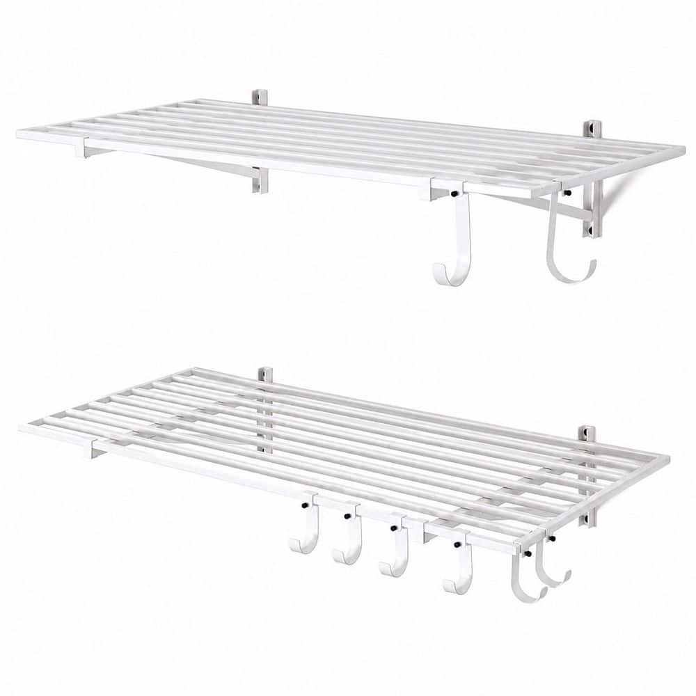 2 ft. x 4 ft. Bristol Garage Wall Mount Shelves : 2-Pack : White : Holds 200 lbs. per Shelf price history on PriceWatchPro