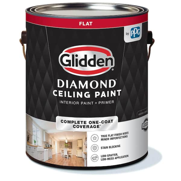 Glidden One Coat Interior Paint and Primer, Antique Silver / Gray, Gallon,  Flat