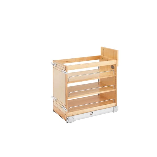Wood Base Organizer 6 inch/4-Tier Pull-Out Shelf With Soft Close Blumotion  Slides