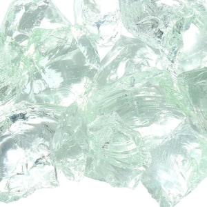 0.36 cu. ft. 1.25 in. to 2 in. Ice Clear Landscape Recycled Glass- 20 lbs. Bag