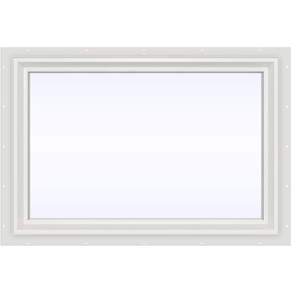 JELD-WEN 35.5 in. x 23.5 in. V-2500 Series White Vinyl Picture Window w/ Low-E 366 Glass