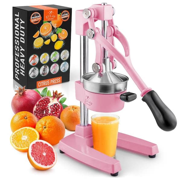 Zulay Kitchen Cast-Iron Orange Juice Squeezer - Large Pink Z-CTRS