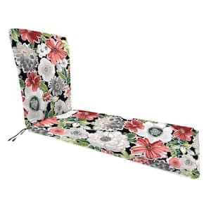 74 in. L x 22 in. W x 2 in. T Outdoor Chaise Lounge Cushion in Tamani Black