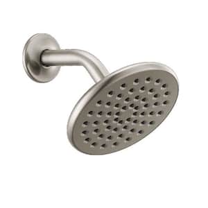 1-Spray Patterns 1.75 GPM 6.13 in. Wall Mount Fixed Shower Head in Stainless