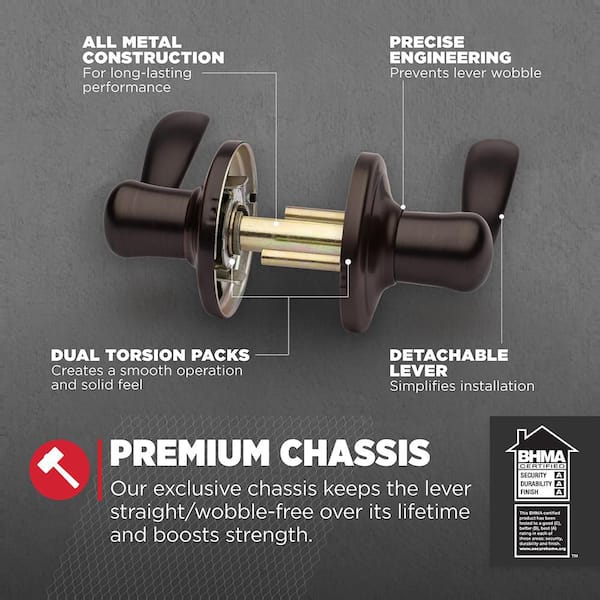Kwikset Tustin Venetian Bronze Passage Hall/Closet Door Handle (4