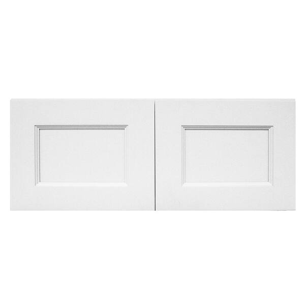 Krosswood Doors Modern Craftsman - Ready to Assemble 30x15x12 in. Wall Cabinet with 2-Door in White