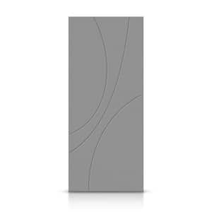 28 in. x 80 in. Hollow Core Light Gray Stained Composite MDF Interior Door Slab