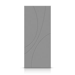 44 in. x 80 in. Hollow Core Light Gray Stained Composite MDF Interior Door Slab