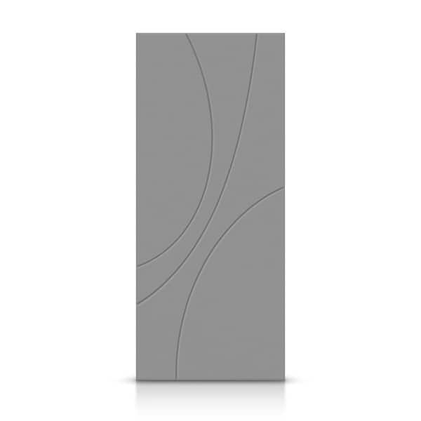CALHOME 34 in. x 96 in. Hollow Core Light Gray Stained Composite MDF Interior Door Slab