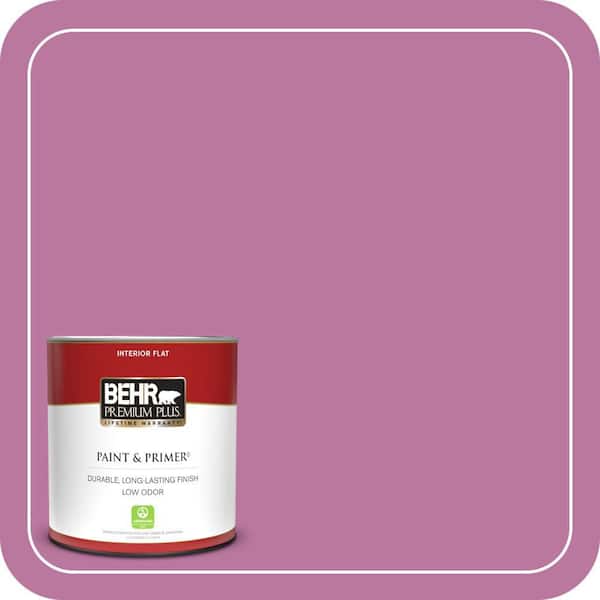 BEHR PREMIUM PLUS 1 qt. #690B-5 Valentine Heart Flat Low Odor Interior Paint & Primer