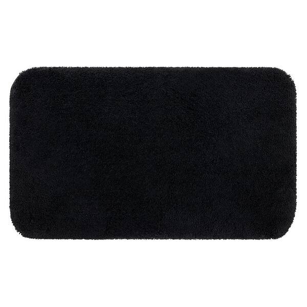 Mohawk Home Riverside Black 17 in. x 24 in. Nylon Machine Washable Bath Mat