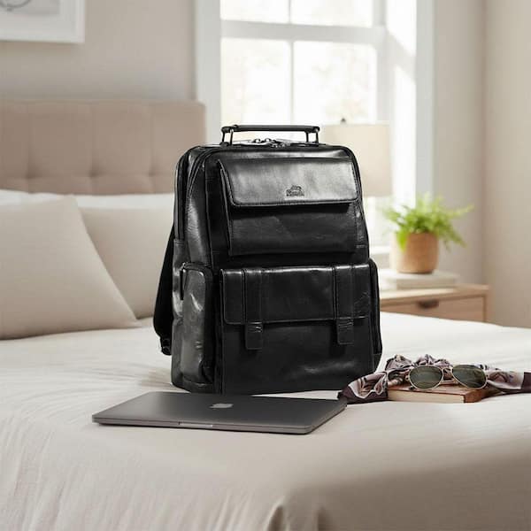 Mancini Backpack with RFID Secure Pocket for 15.6 Laptop Black