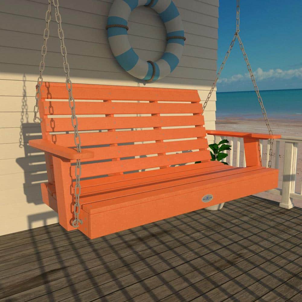 Riverside 4ft. 2-Person Citrus Orange Recycled Plastic Porch Swing price history on PriceWatchPro