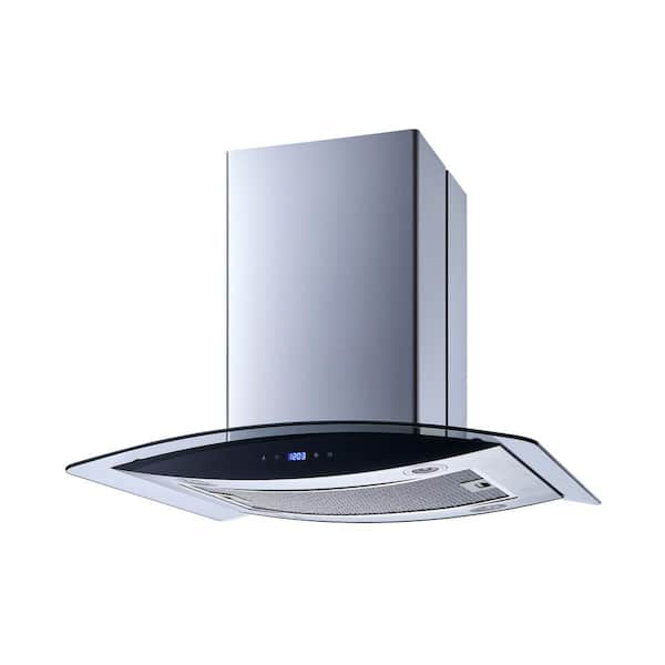 Winflo 30 in. 475 CFM Convertible Island Range Hood in Stainless 