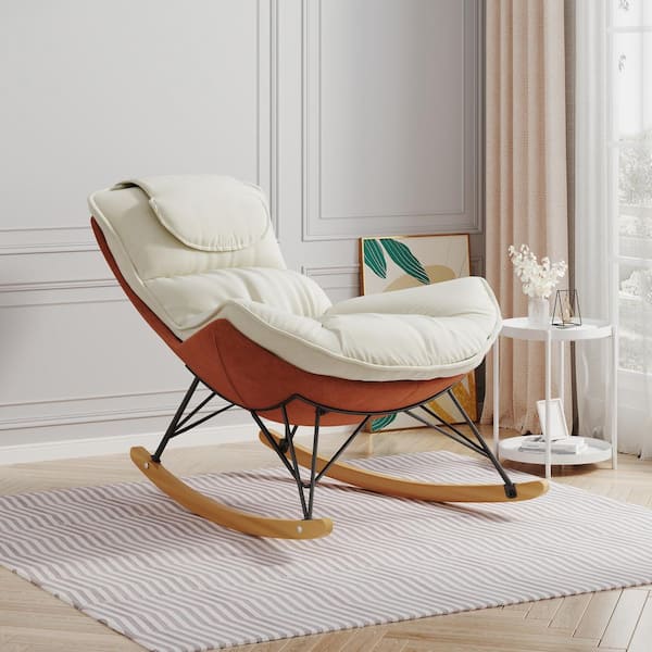 White modern rocking chair discount