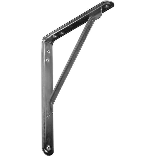 Ekena Millwork 1-1/8 in. x 10 in. x 8 in. Zinc Plated Steel EnduraBrace Traditional Support Bracket