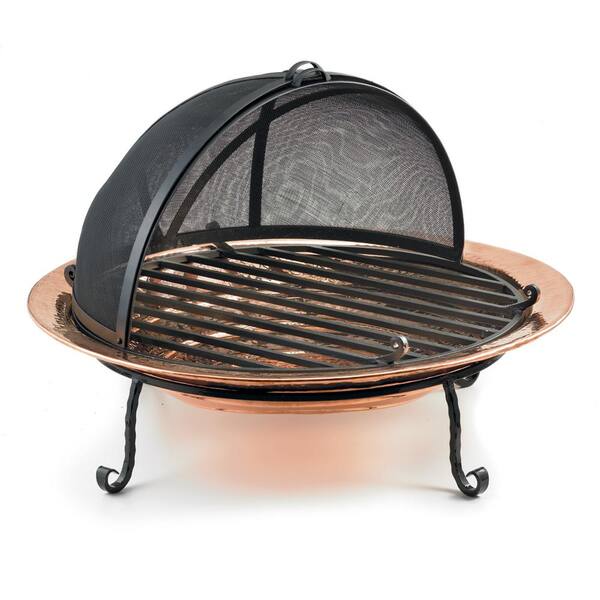 Medium Polished Copper Fire Pit 771, Fire Pit Directions