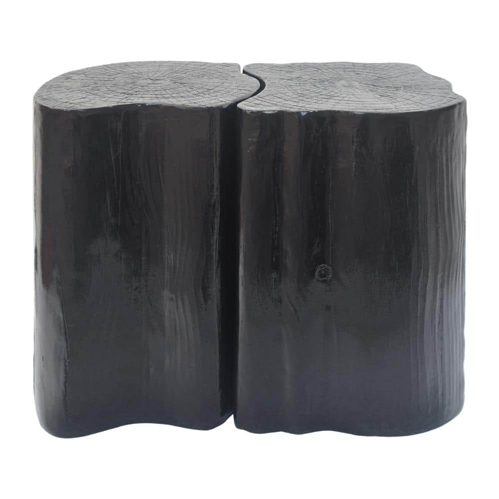 12.6 in. W x 18.11 in. H 2-in-1 Irregular MGO End Table, Split Design, Small Space Friendly,Black Color price history on PriceWatchPro
