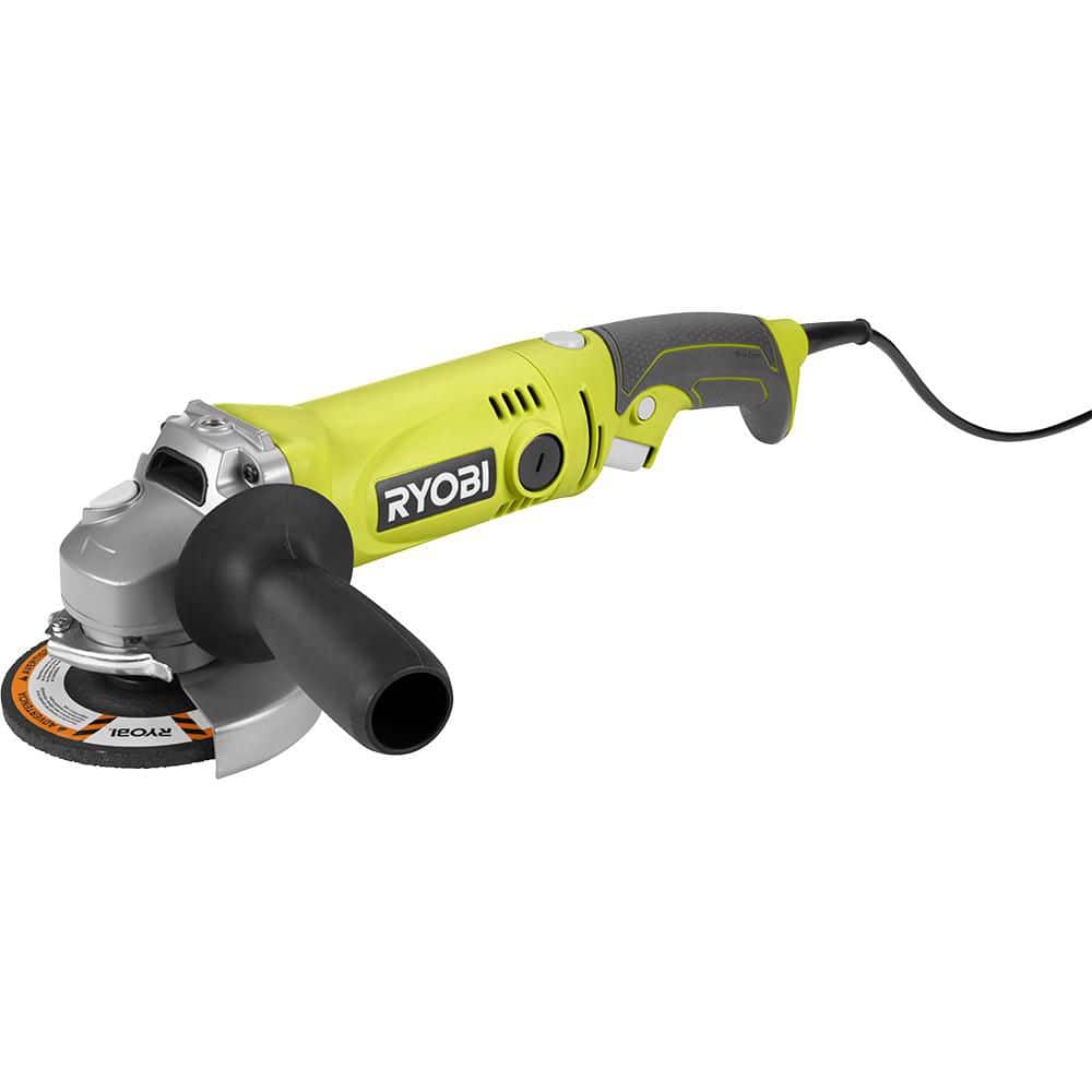 RYOBI 7.5 Amp 4-1/2 in. Corded Angle Grinder with Rotating Rear